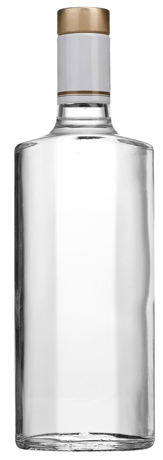Bottle of vodka isolated on white