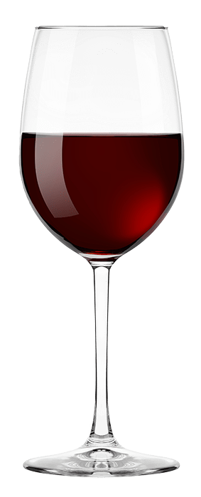 red Wine in glass isolated on white background, full depth of field