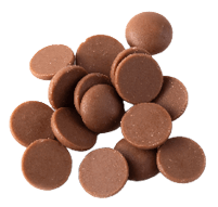 Sweet Chocolate Button isolated over white background