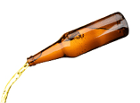 Bottle beer pouring isolated on white background object food and drink beverage object design