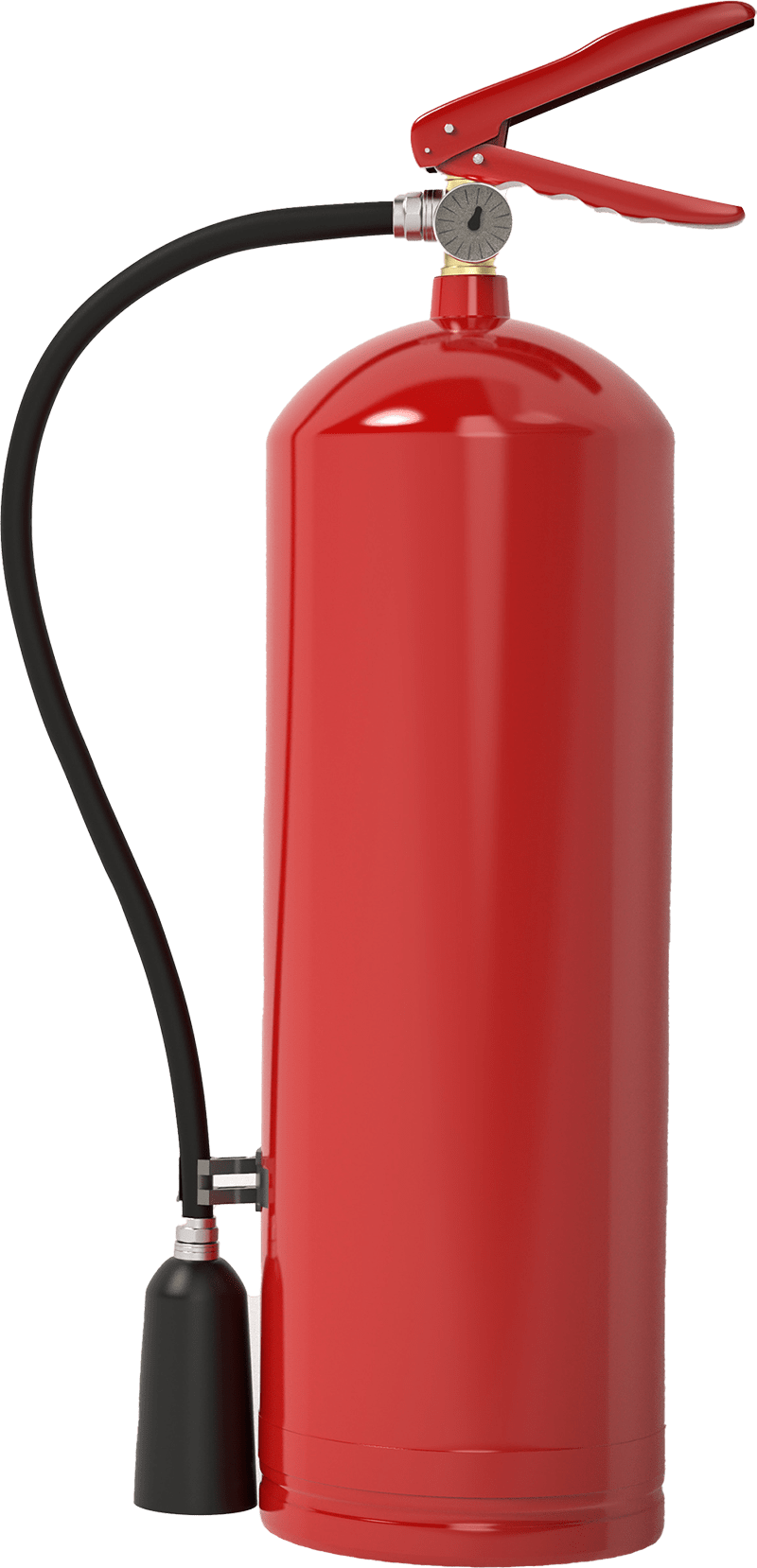 3d rendering fire extinguisher hanging on wall with empty space