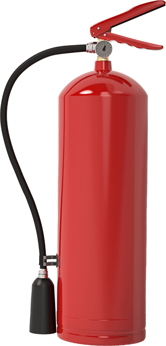 3d rendering fire extinguisher hanging on wall with empty space