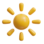 A yellow sun with a yellow background. Description generated by AI