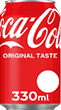 A red can of Coca Cola with a white circle in the middle. Description generated by AI