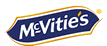 A blue and yellow logo for McVities. Description generated by AI