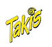 A yellow and black logo for Taki's. Description generated by AI