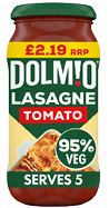 A bottle of Dolmio lasagna tomato sauce. Description generated by AI