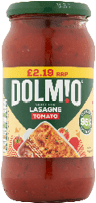 A jar of Dolmio tomato sauce. Description generated by AI