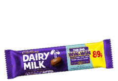 A chocolate bar with a dairy milk logo. Description generated by AI