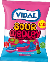 A bag of sour medley candies. Description generated by AI
