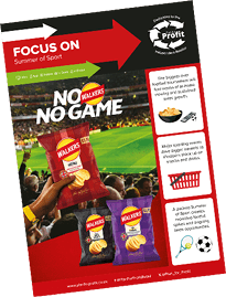 A red and white advertisement for Walkers crisps. Description generated by AI
