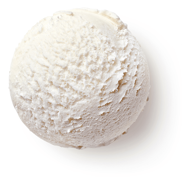 A white frozen dessert with a scoop of vanilla ice cream. Description generated by AI