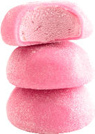 Three pink cakes stacked on top of each other. Description generated by AI