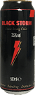 A can of black storm is shown. Description generated by AI