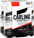 Two cans of Carling Original Lager. Description generated by AI