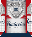 A can of Budweiser beer. Description generated by AI