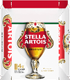 A bottle of Stella Artois beer. Description generated by AI