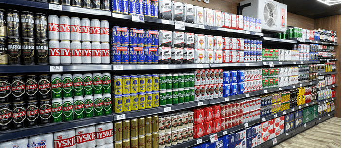 A store with a large selection of beer and soda. Description generated by AI