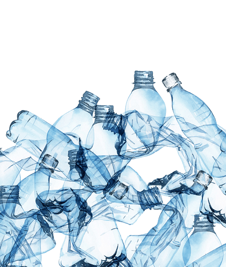 A pile of plastic bottles. Description generated by AI