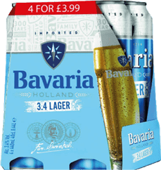 A can of Bavaria beer is displayed in a blue box. AI generated content