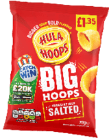 A bag of Hula Hoops with a chance to win 2000 pounds. Description generated by AI