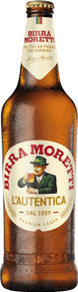 A bottle of beer with a label that says “Bira Moretti La Venta 1999". Description generated by AI