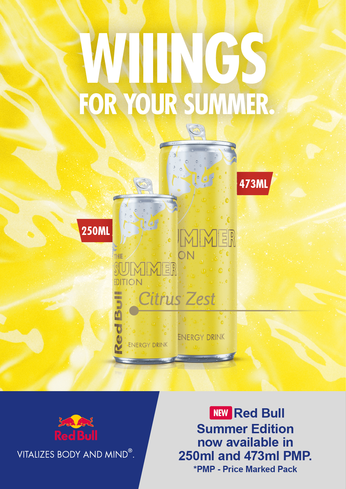 A can of Red Bull is on display. Description generated by AI