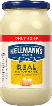 A jar of Hellmann's Real Mayonnaise is displayed on a white background. AI generated content