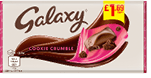 A Galaxy cookie crumble bar with a pink and brown wrapper. AI generated content