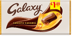 A Galaxy Smooth Caramel bar with a price tag of 1.69. AI generated content