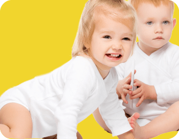 cute multicultural toddlers holding smartphones isolated on white