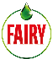 A green bottle of dish soap with the word fairy on it. Description generated by AI