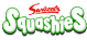 A green and white sign that says “Snapple's Squashies". Description generated by AI