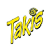 A yellow and black logo for Taki's. Description generated by AI