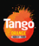 A red and orange circle with the word Tango on it. Description generated by AI