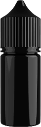 A close-up of a black object with a glossy surface and vertical ridges at the bottom. Description generated by AI