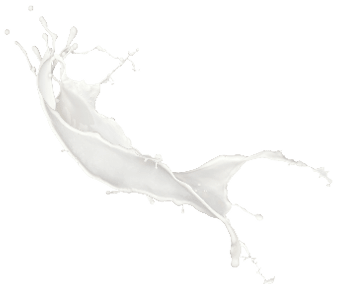 A splash of white liquid, resembling milk, captured in mid-air against a transparent background. Description generated by AI